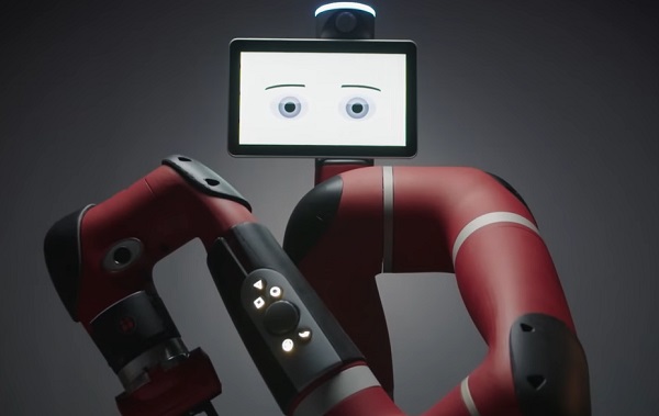 A DHL-n&eacute;l dolgoz&oacute; Rethink Robotics egyik modellje, Sawyer